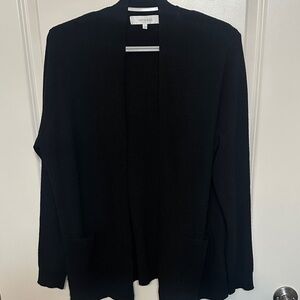 Vince Camuto Black Open Front Cardigan